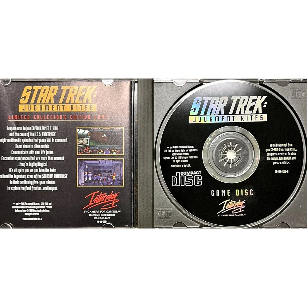 Star Trek: Judgment Rites Limited CD-ROM Collector's Edition (PC, 1995)